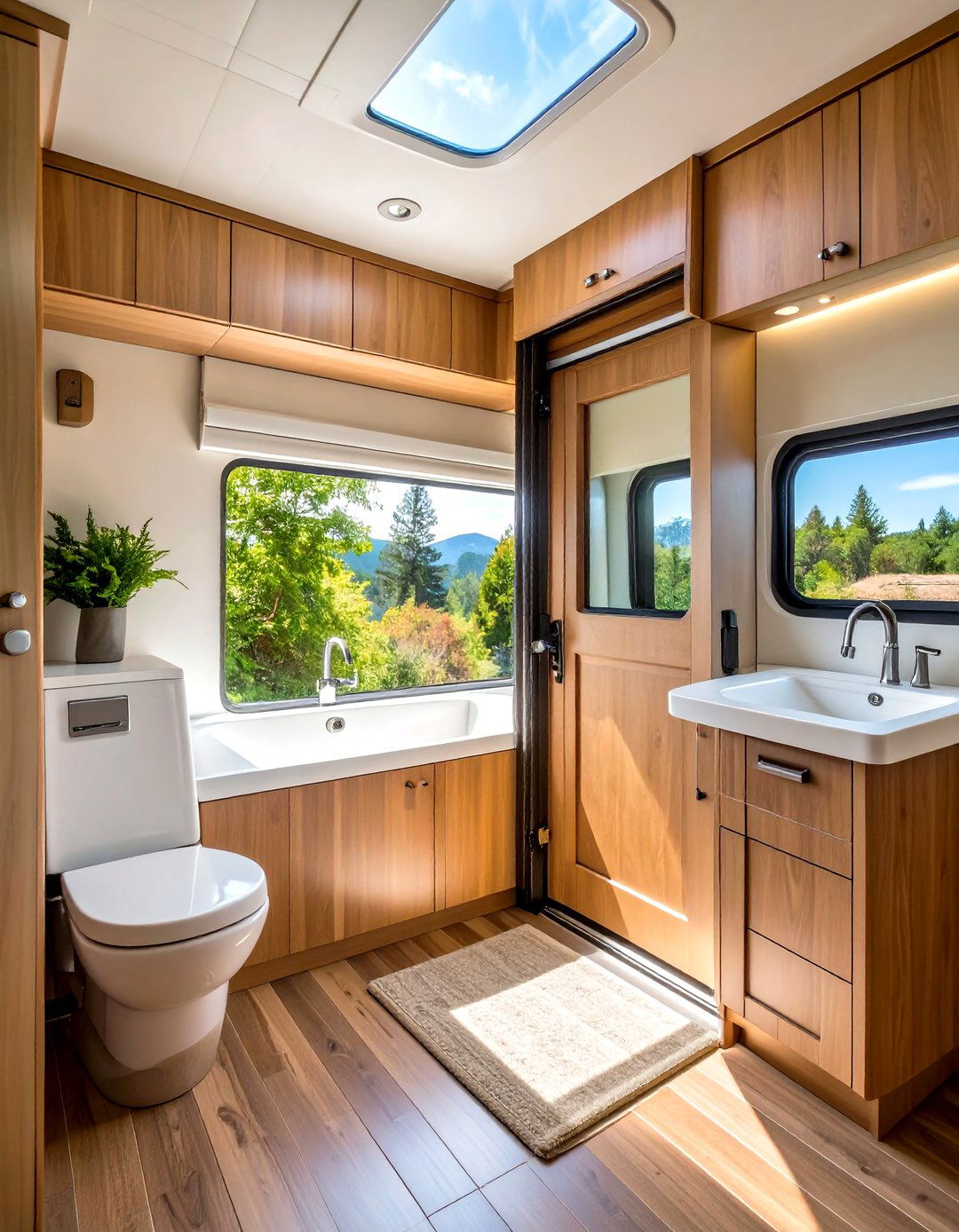 Opt for Sliding Pocket or Barn Doors to Save Floor Space - 20 Small Rv Bathroom Ideas