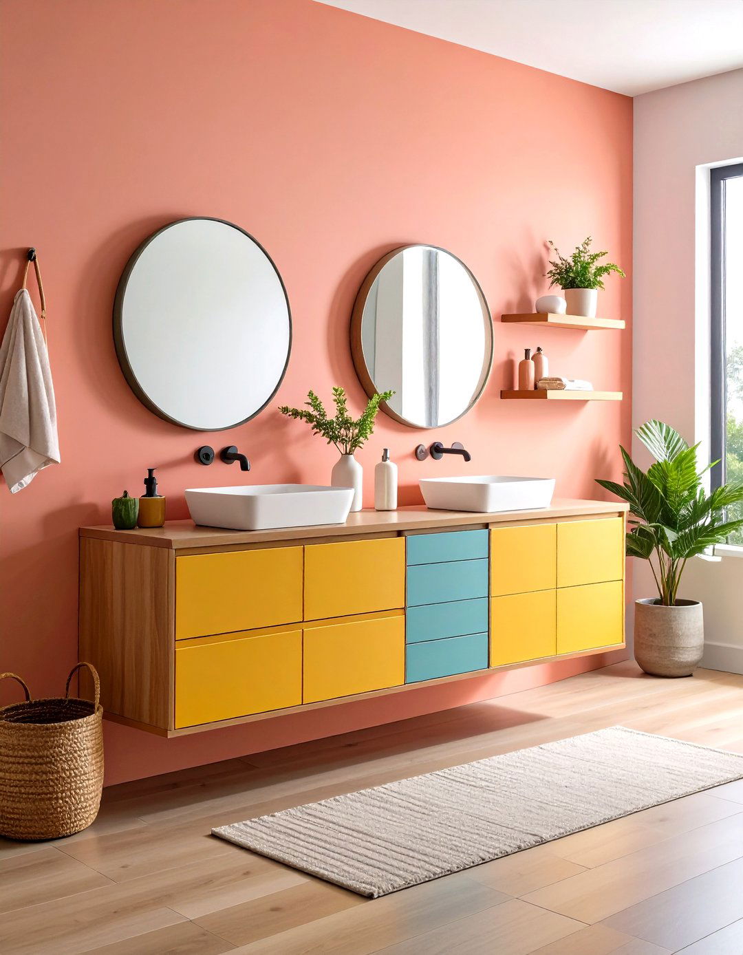 Opt for a Floating Vanity - 20 Small Powder Room Ideas