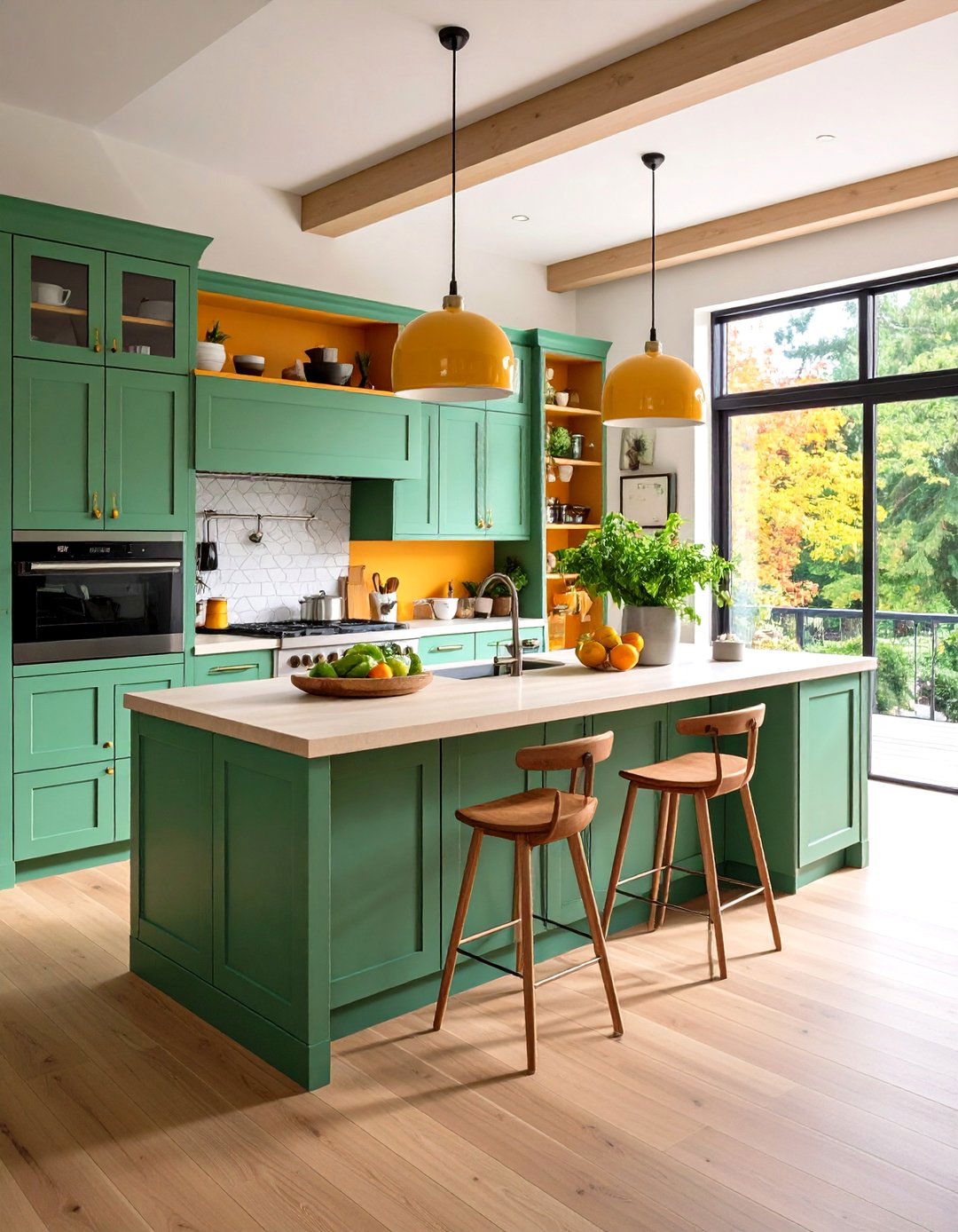 Optimize Storage with Floor to Ceiling Cabinetry and Pull Out Organizers - 20 Split Level Kitchen Design Ideas