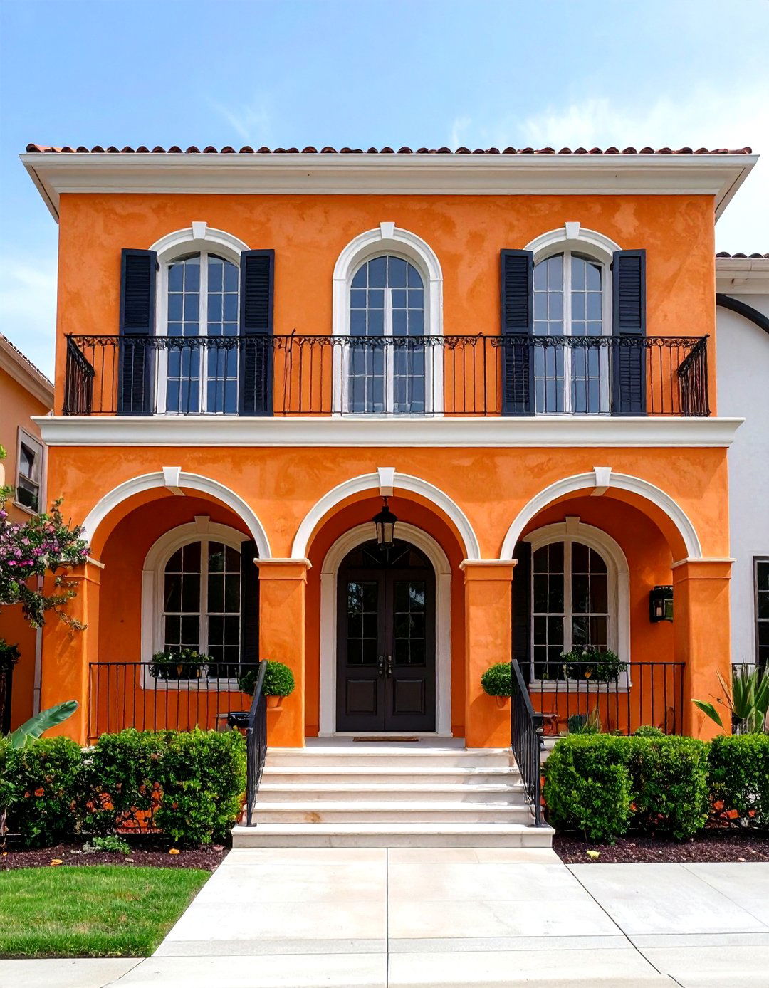 Orange House Exterior Mediterranean Stucco Style - 20 Orange House Exterior Ideas