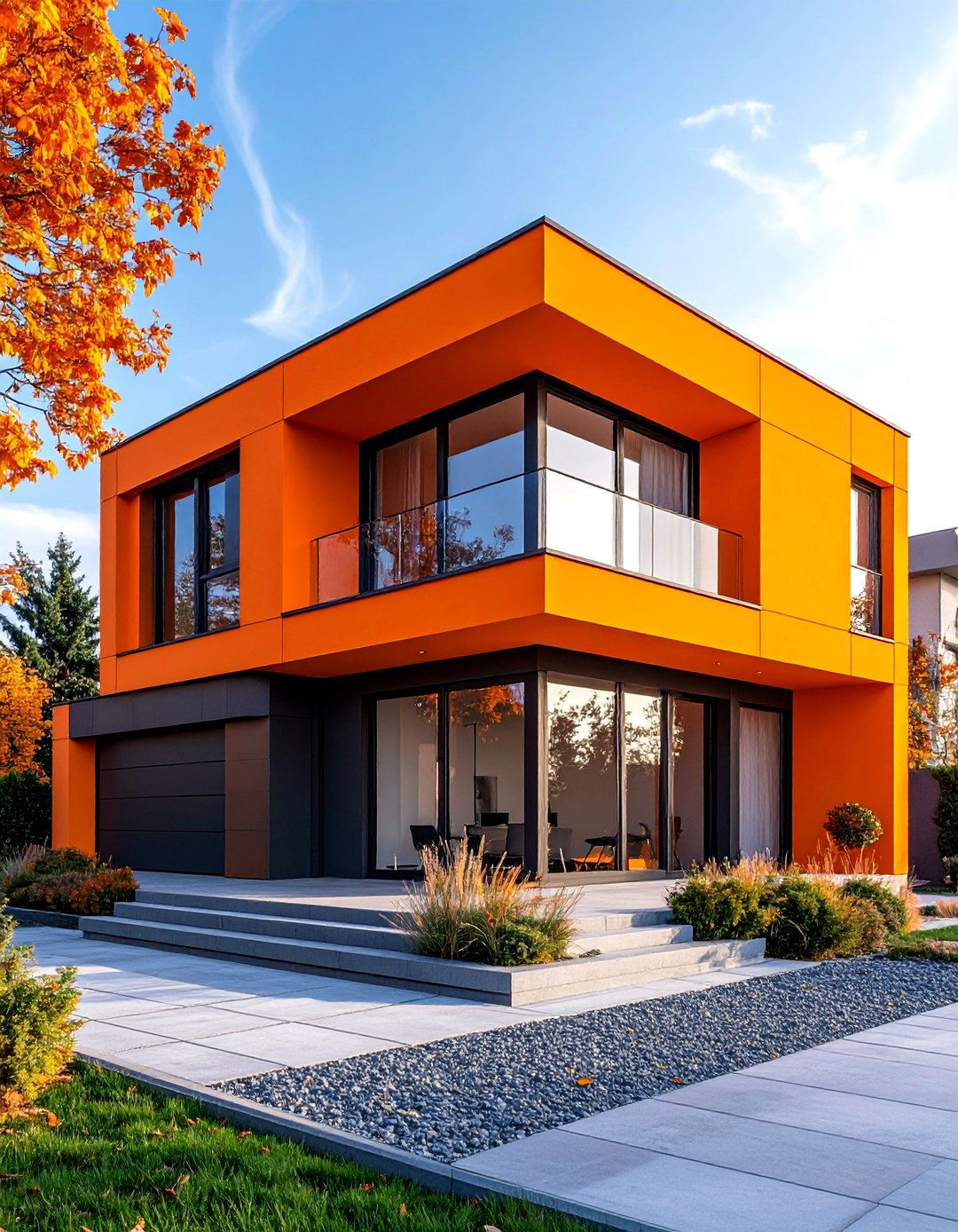 Orange House Exterior Modern Contemporary Approach - 20 Orange House Exterior Ideas