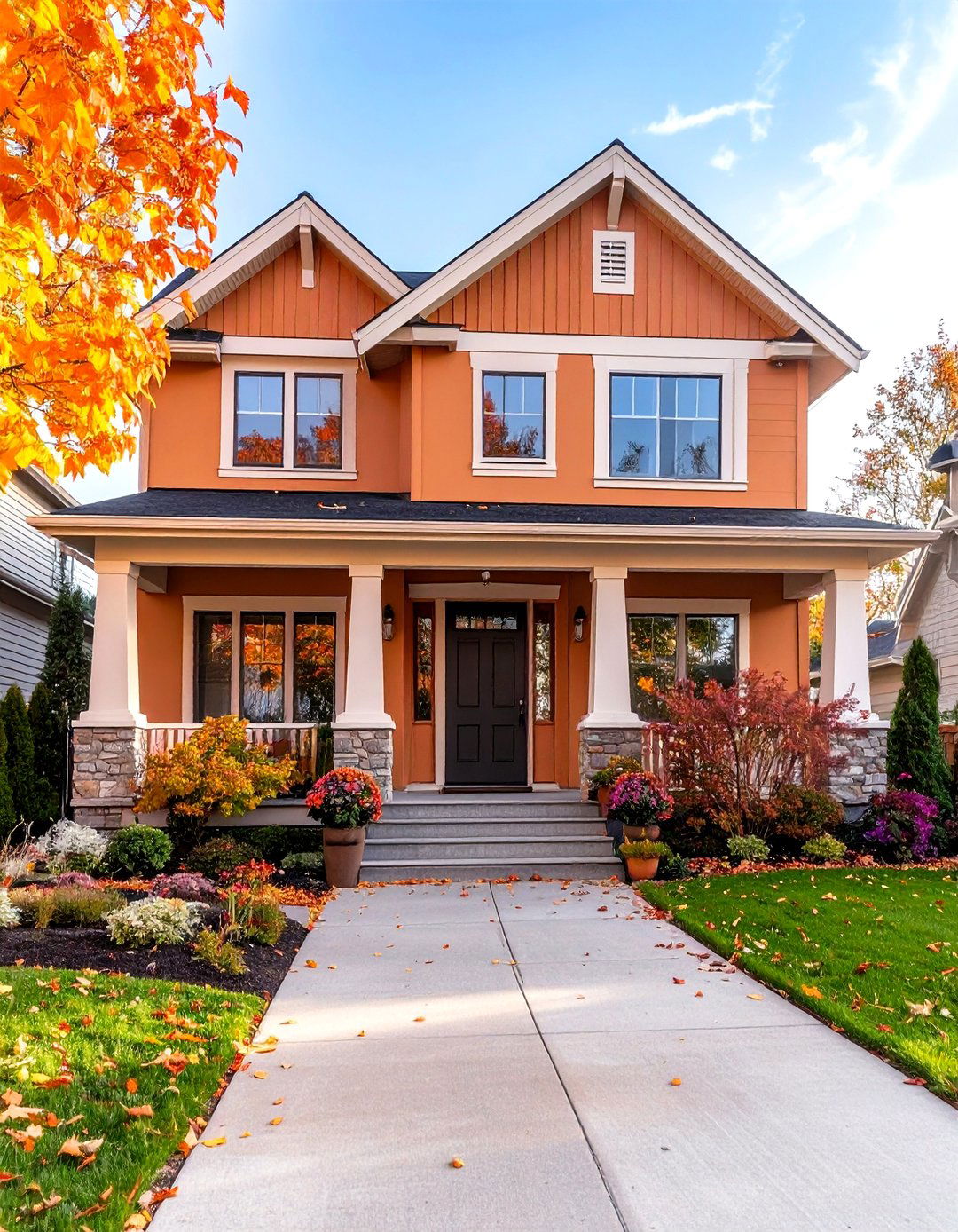 Orange House Exterior Peach Orange Soft Tone Variation - 20 Orange House Exterior Ideas