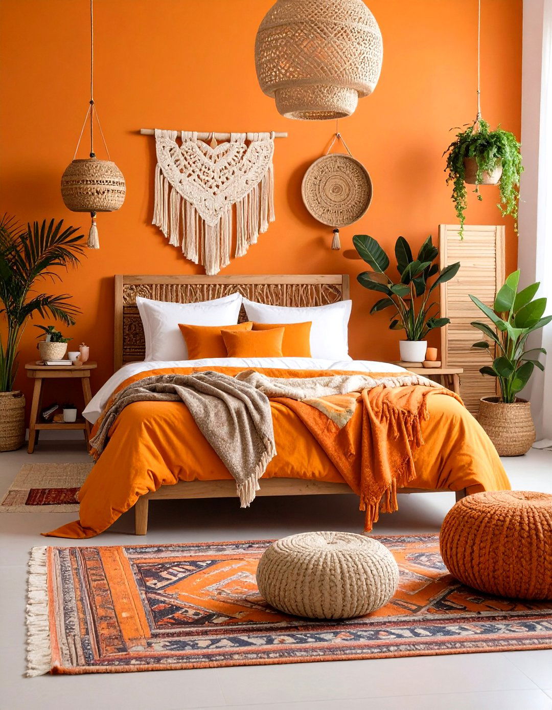 Orange Room Bohemian Bedroom Style - 20 Orange Room Ideas