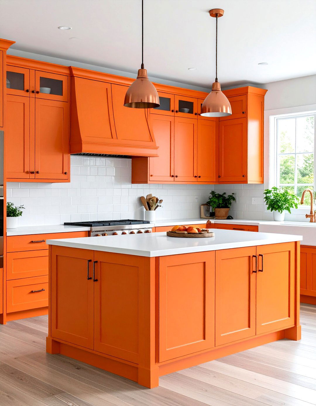 Orange Room Kitchen Cabinet Transformation - 20 Orange Room Ideas