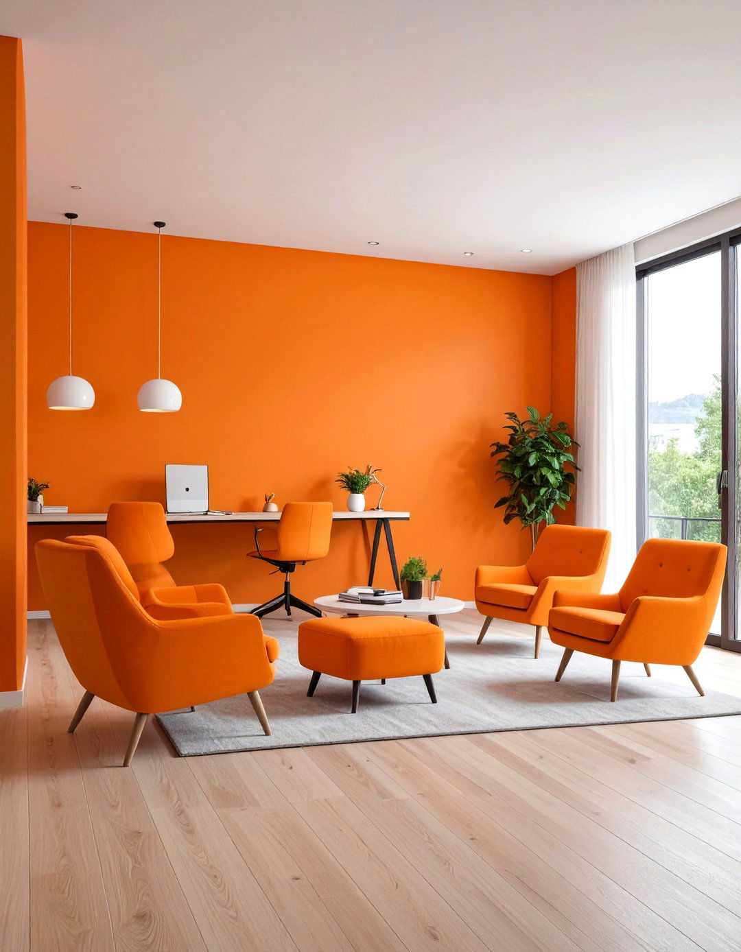 Orange Room Multi Functional Space - 20 Orange Room Ideas