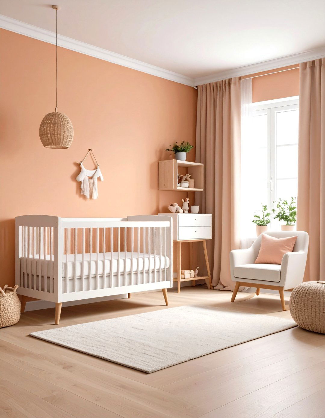 Orange Room Peach Nursery Design - 20 Orange Room Ideas