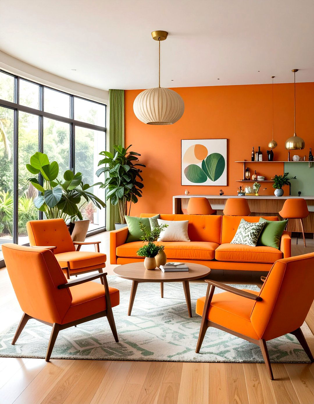 Orange Room Vintage Inspired Living Space - 20 Orange Room Ideas