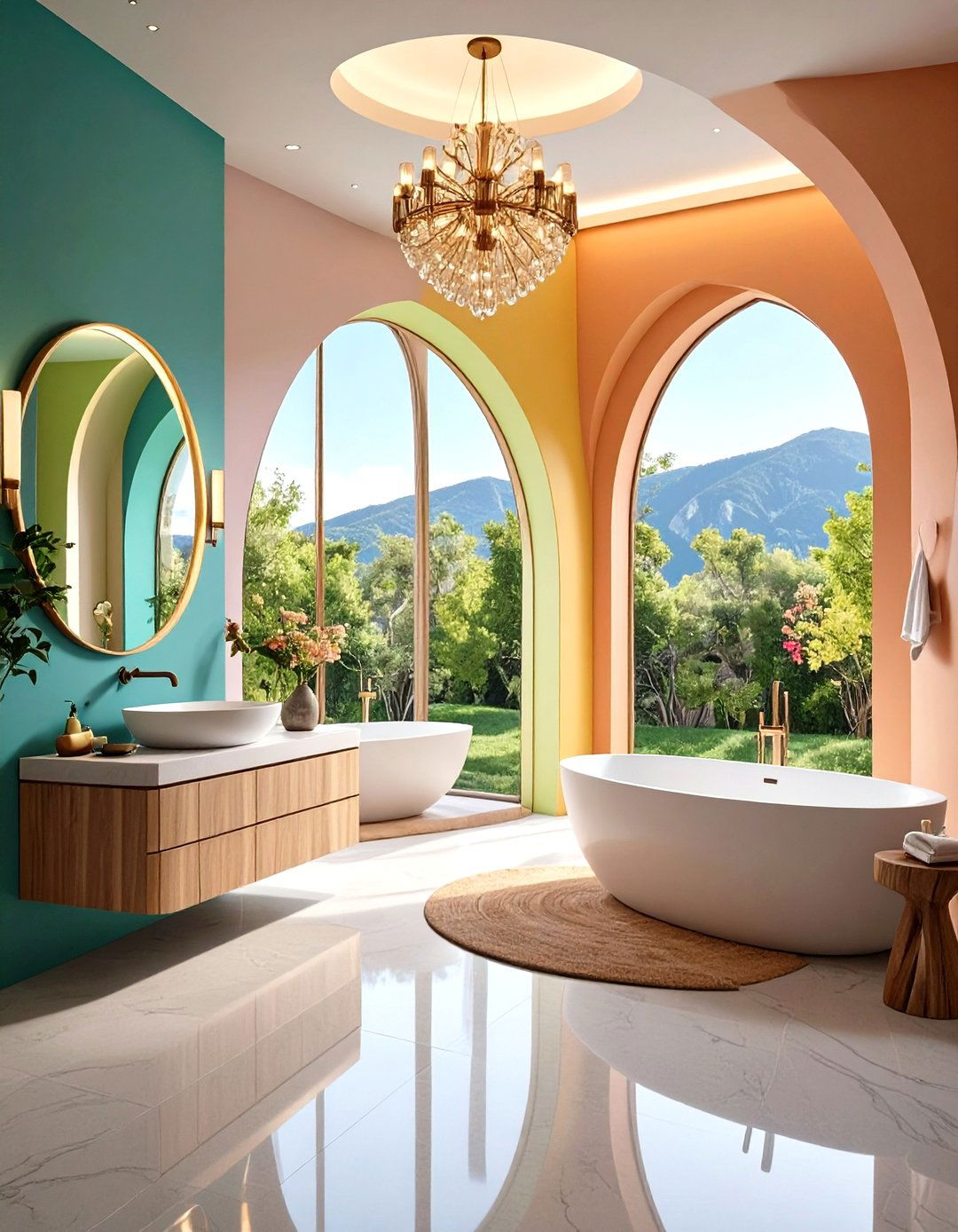 Organic Curved Forms Luxury Bathroom Softness - 20 luxury bathroom ideas