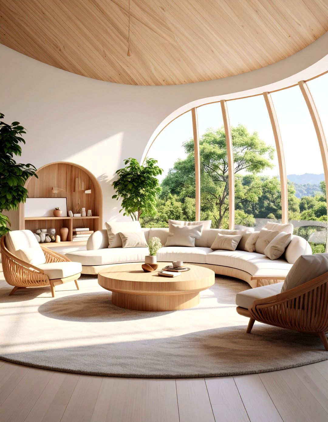 Organic Curved Living Room Ideas - 20 Modern Living Room Ideas