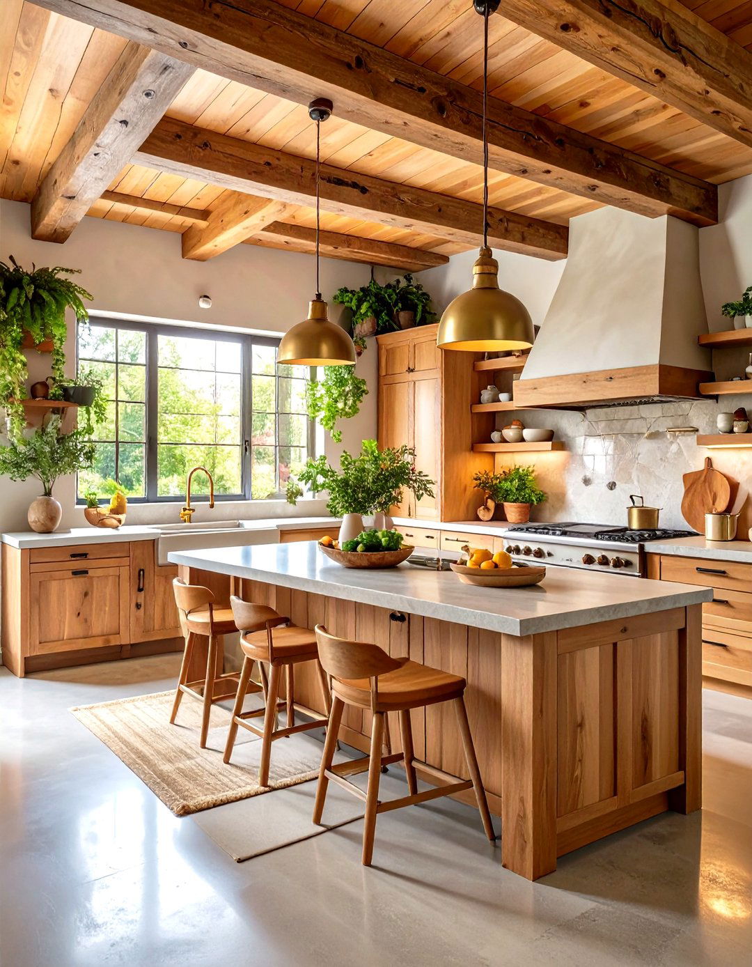 Organic Kitchen Design Using Mixed Natural Materials - 20 Organic Kitchen Design Ideas