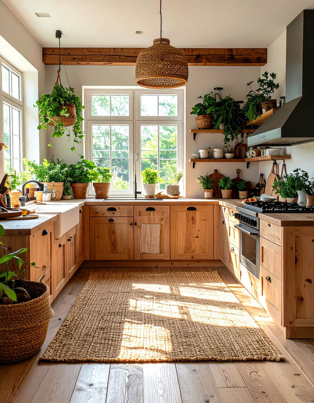 Organic Kitchen Design with Natural Fiber Textures - 20 Organic Kitchen Design Ideas