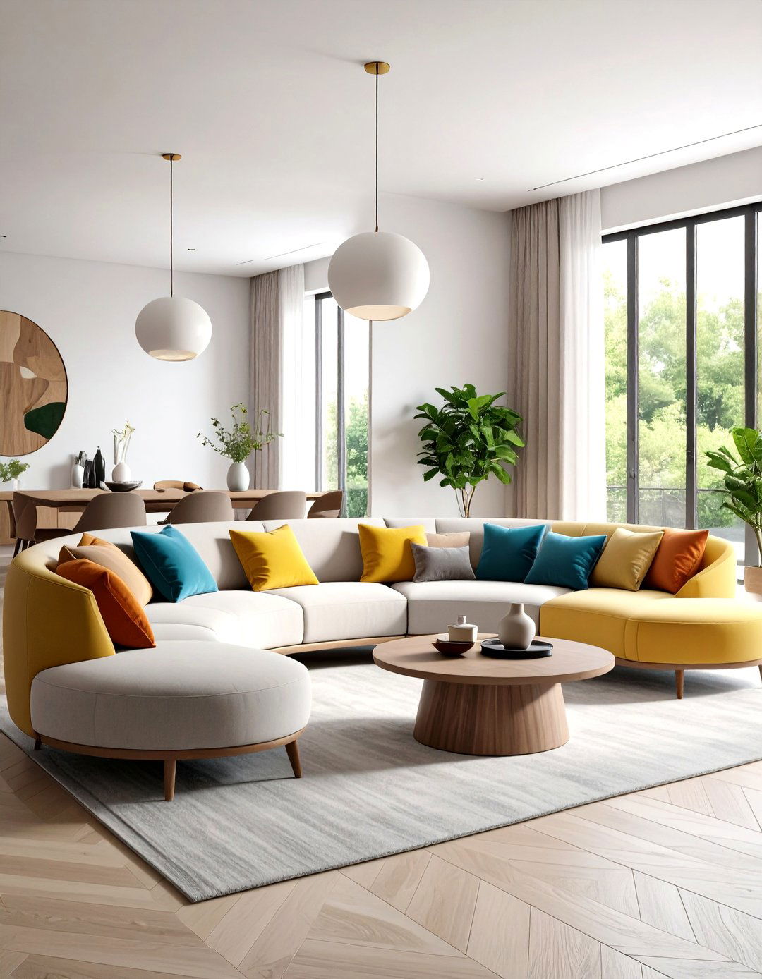 Organic Modern Interior Design Curved Furniture Elements - 20 Organic Modern Interior Design Ideas