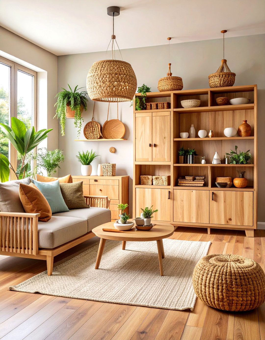 Organic Modern Living Room Minimalist Storage Solutions - 20 Organic Modern Living Room Design Ideas
