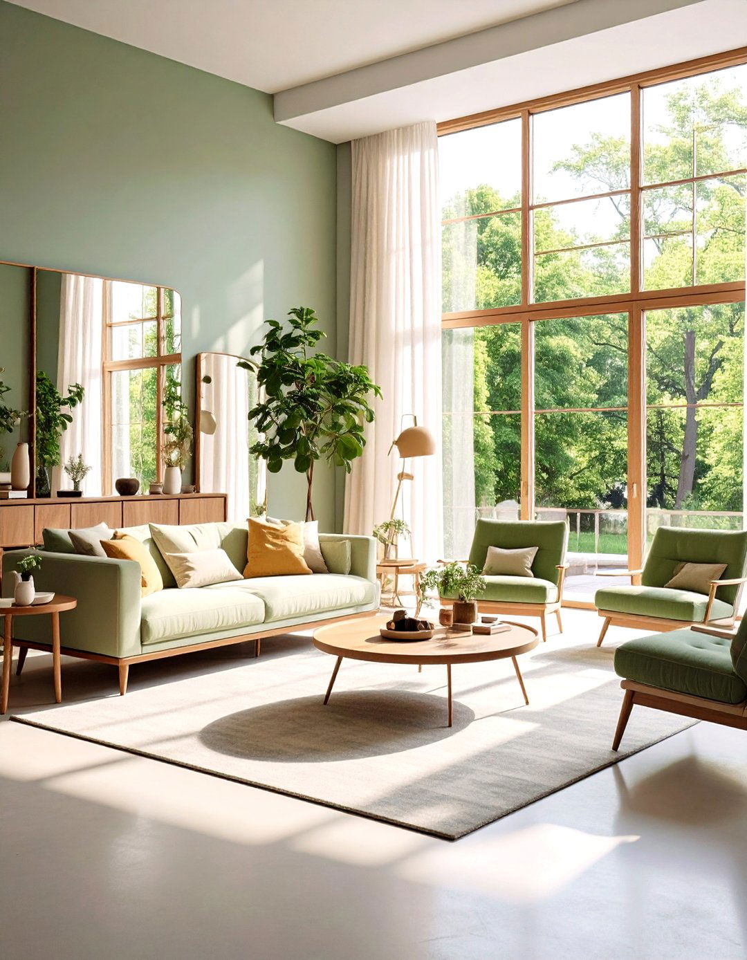 Organic Modern Living Room Natural Light Maximization - 20 Organic Modern Living Room Design Ideas