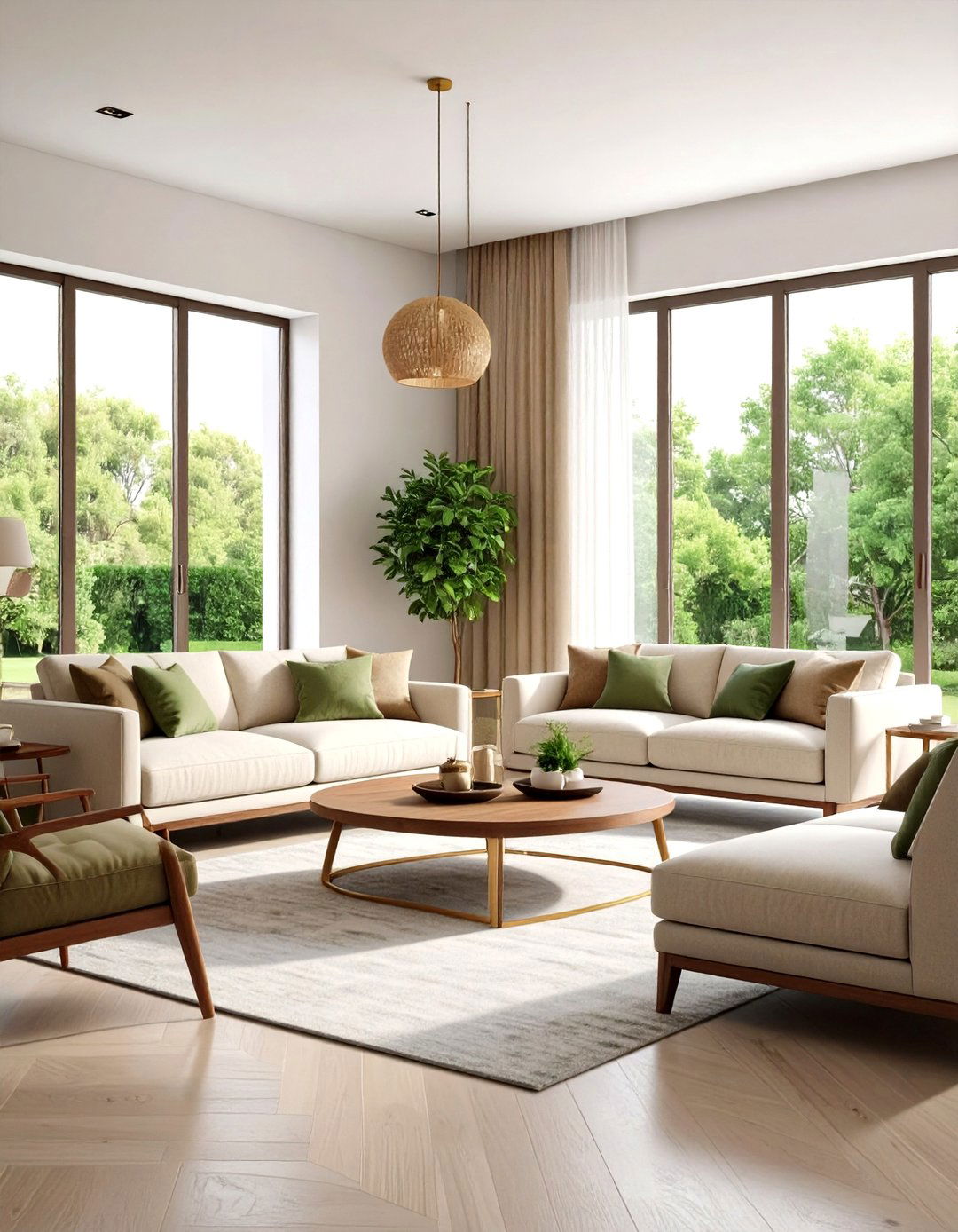 Organic Modern Luxury Living Room with Mixed Metals - 20 Luxury Living Room Ideas