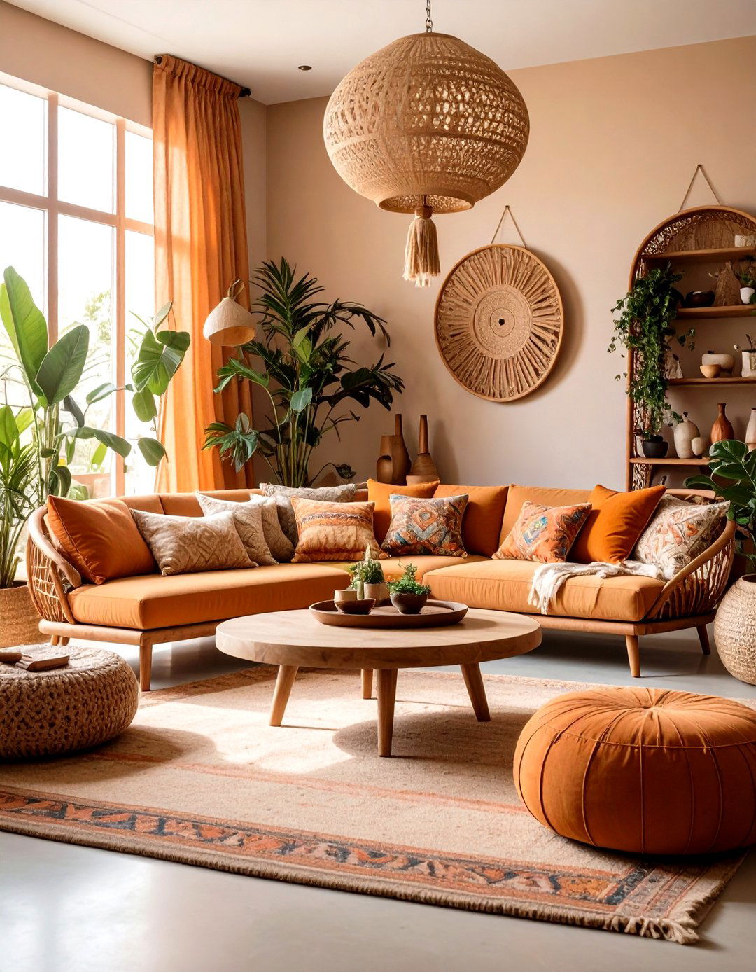 Organic Shaped Bohemian Furniture for Flow - 20 Gypsy Bohemian Living Room Ideas