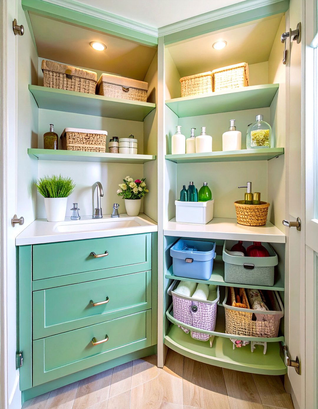 Organize Bathroom Closet Shelves - 20 Small Closet Storage Ideas