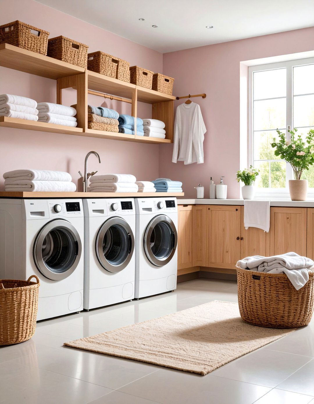 Organized Sorting Modern Laundry Room Systems - 20 Modern Laundry Room Ideas