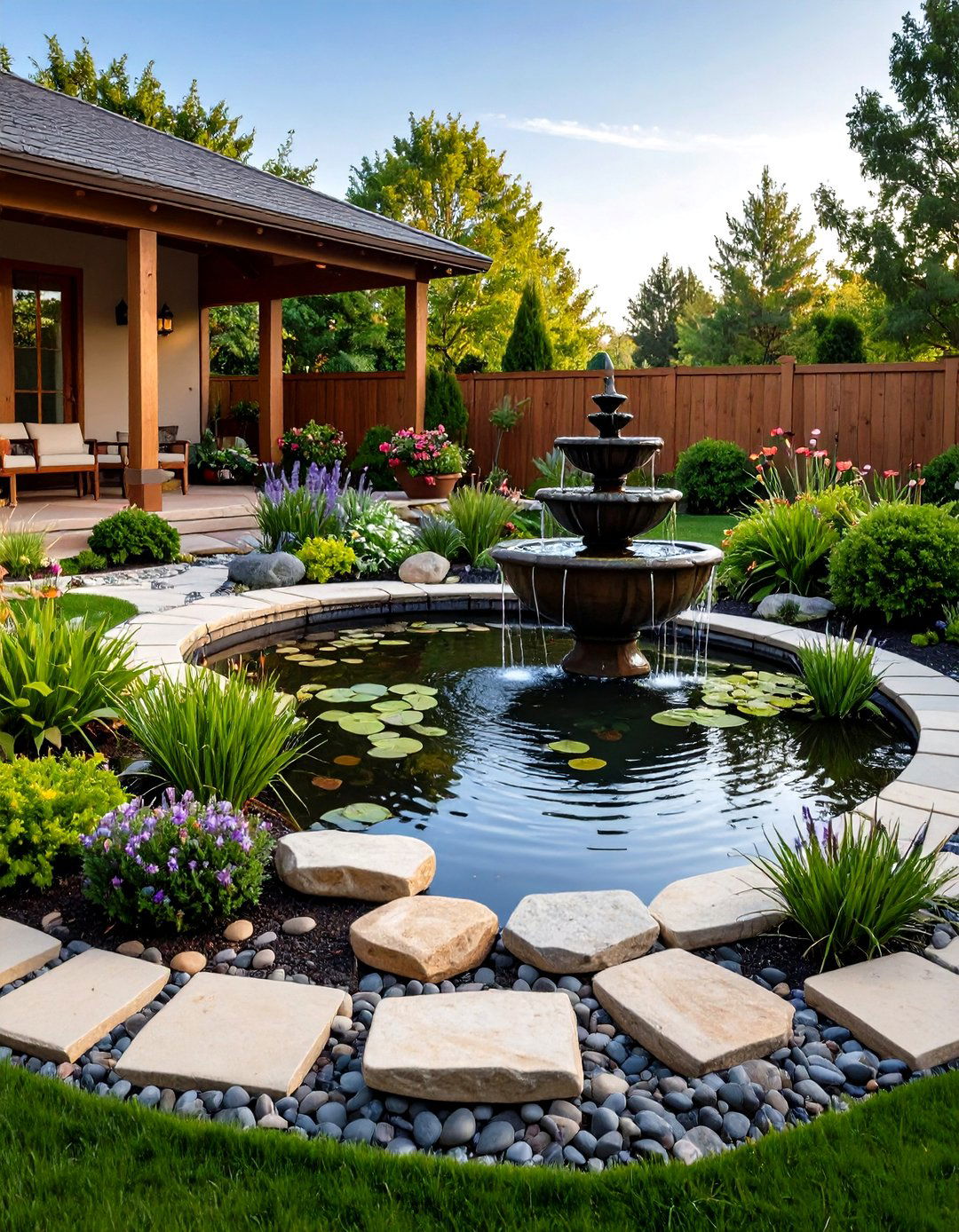 Ornamental Water Garden Duck Pond for Curb Appeal - 20 Duck Pond Ideas