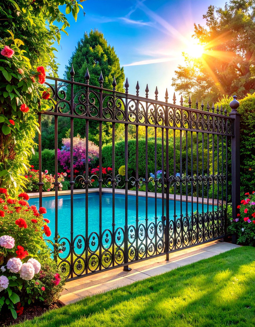 Ornamental Wrought Iron Fences - 20 Pool Fence Ideas