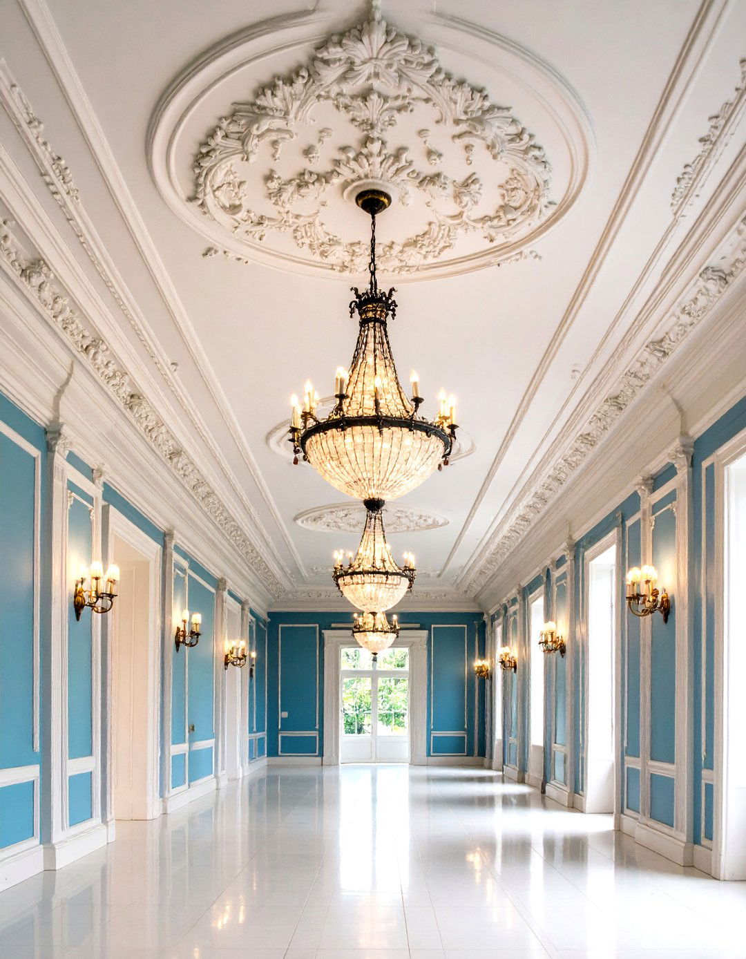Ornate Ceiling Medallions - 20 Victorian Hallway Ideas