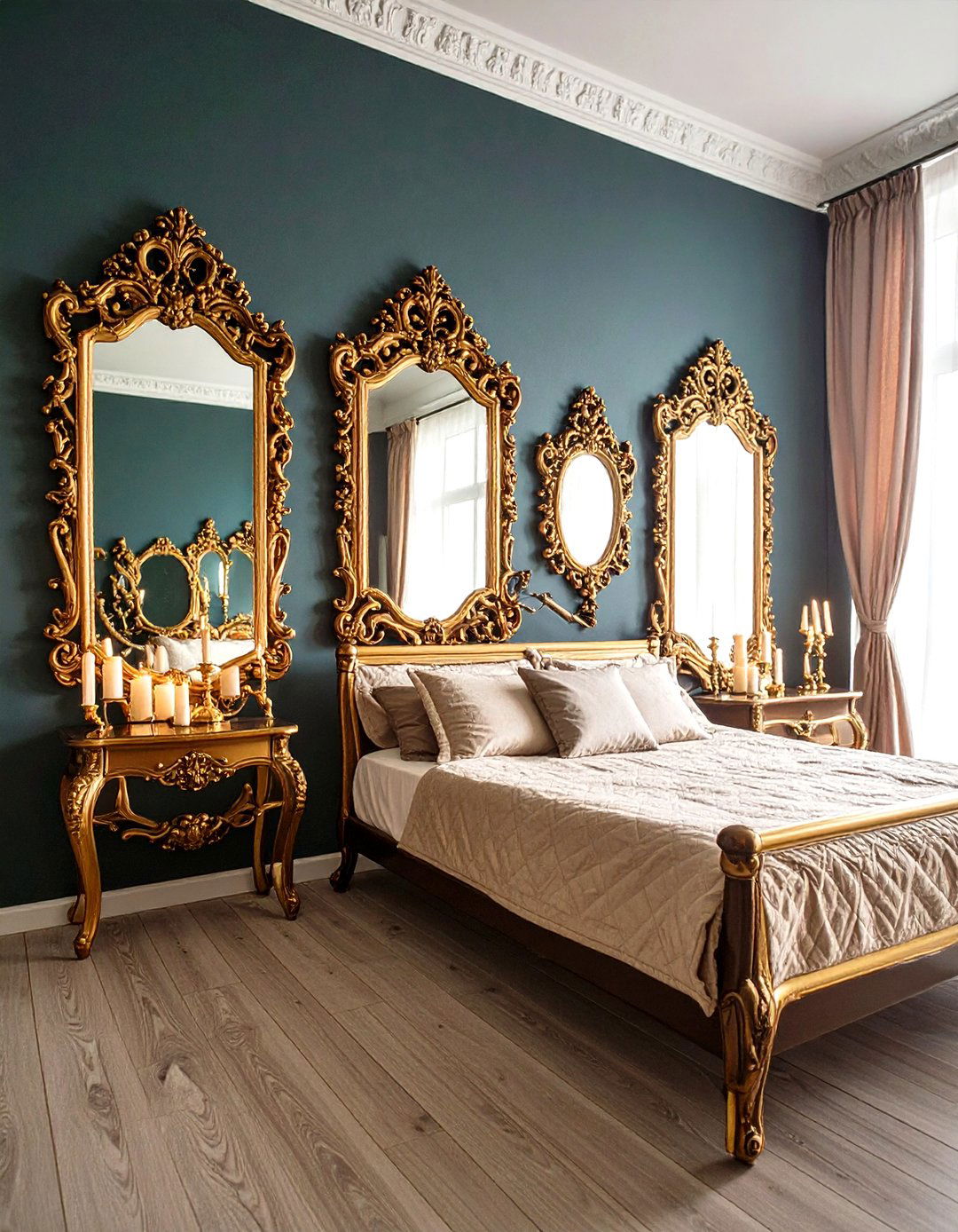 Ornate Gold Mirrors - 20 Vampire Bedroom Ideas