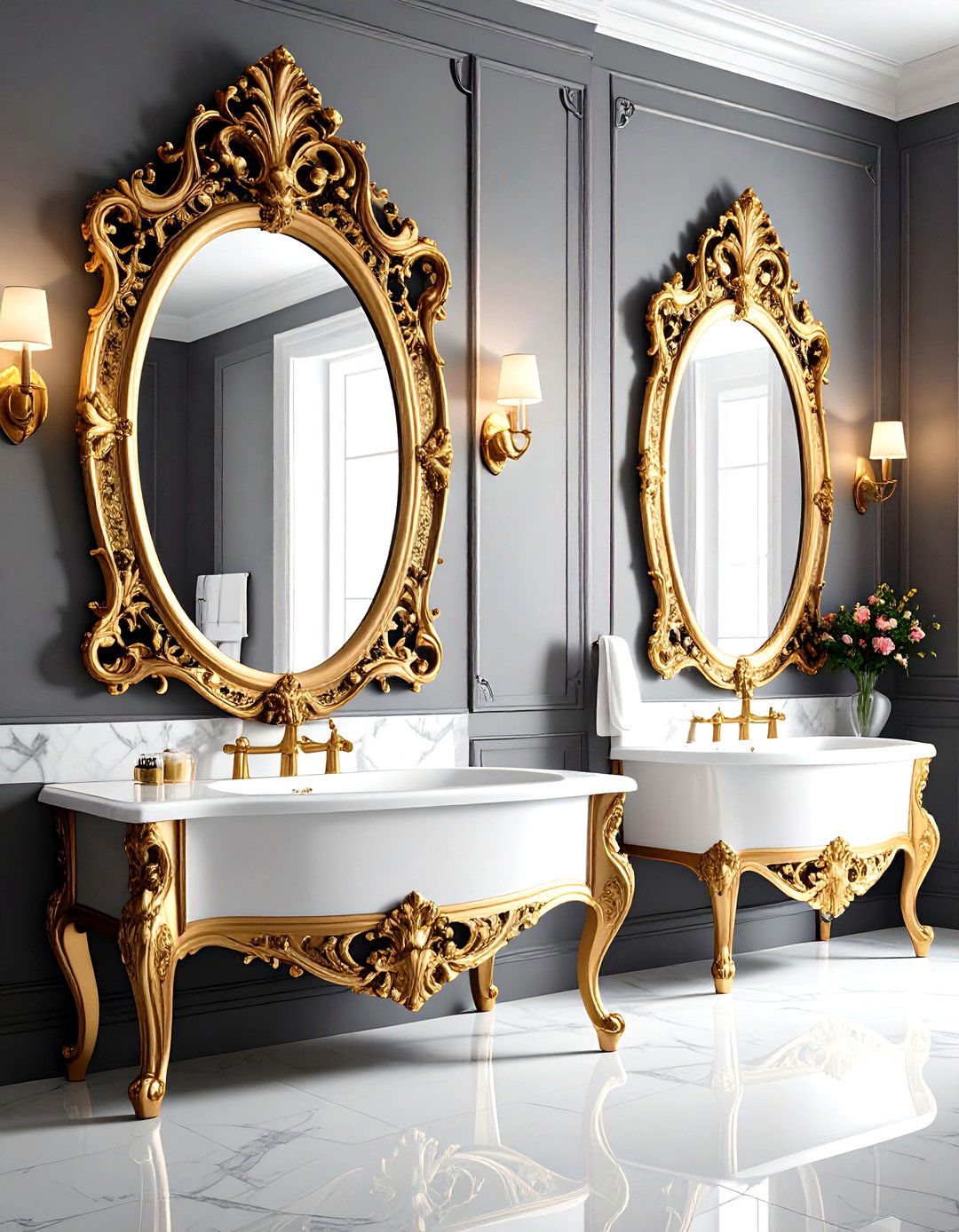 Ornate Mirrors - 20 Victorian Bathroom Ideas