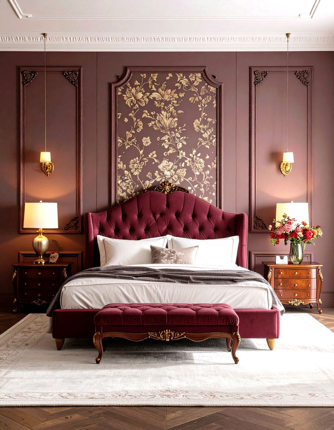 Ornate Wallpaper - 20 Victorian Bedroom Ideas