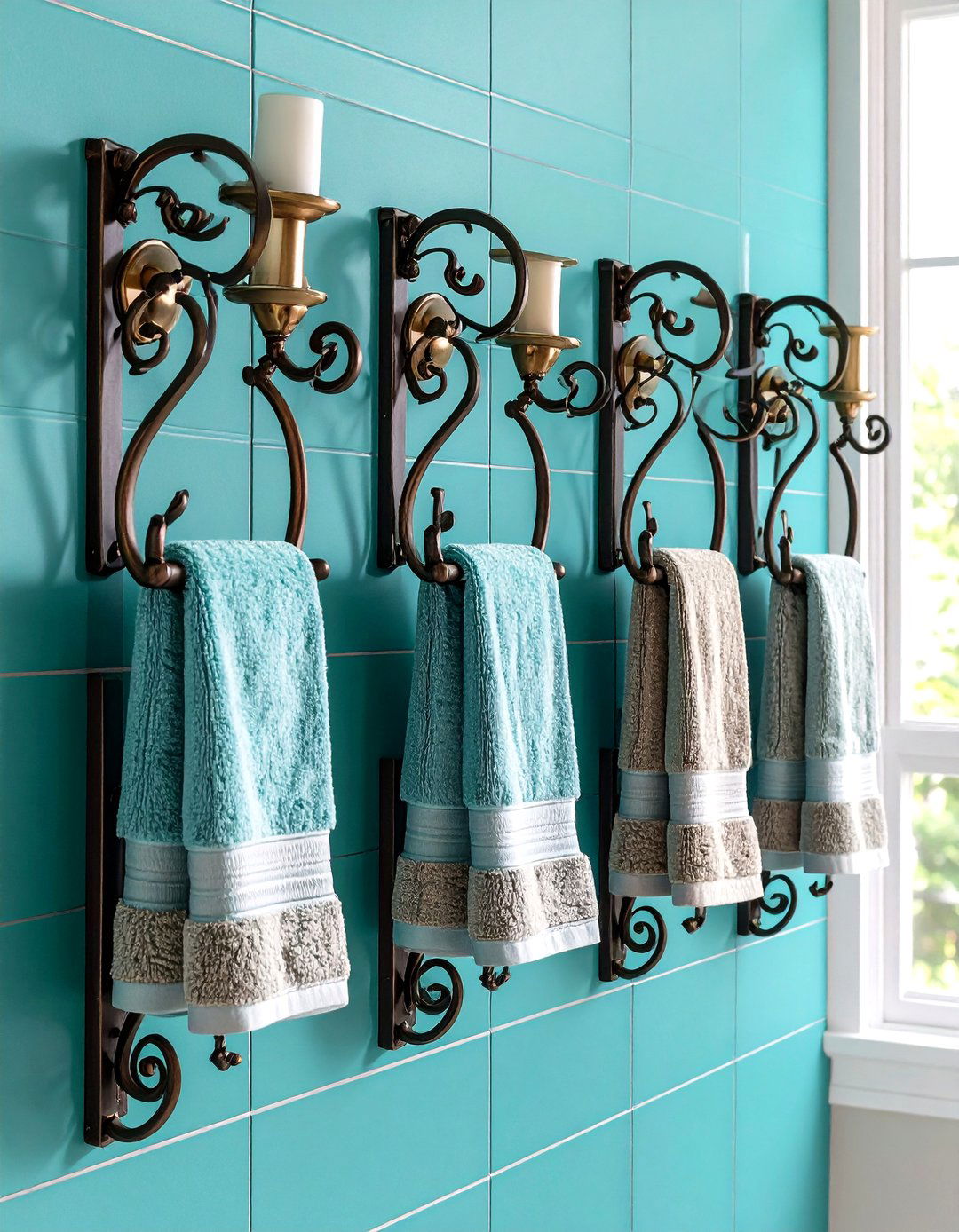 Ornate Wrought Iron Fixtures - 20 Spanish Style Bathroom Ideas