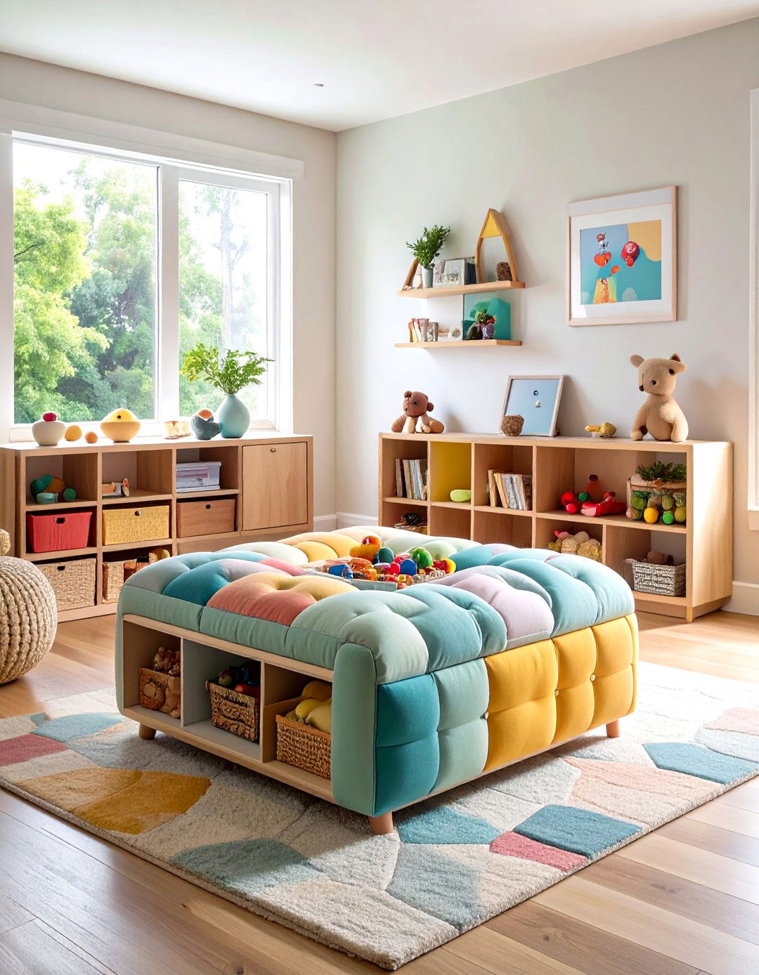 Ottoman Storage Solutions for Living Room Toy Storage - 20 Toy Storage Ideas