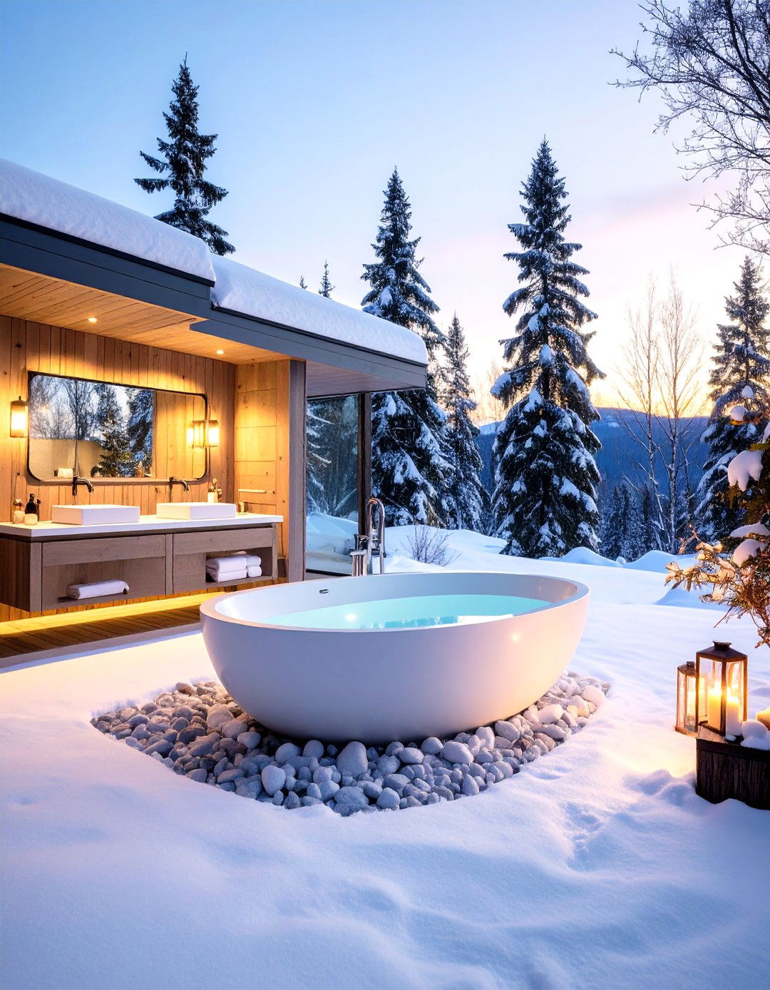 Outdoor Bathroom All Weather Winterized Design - 20 Outdoor Bathroom Ideas