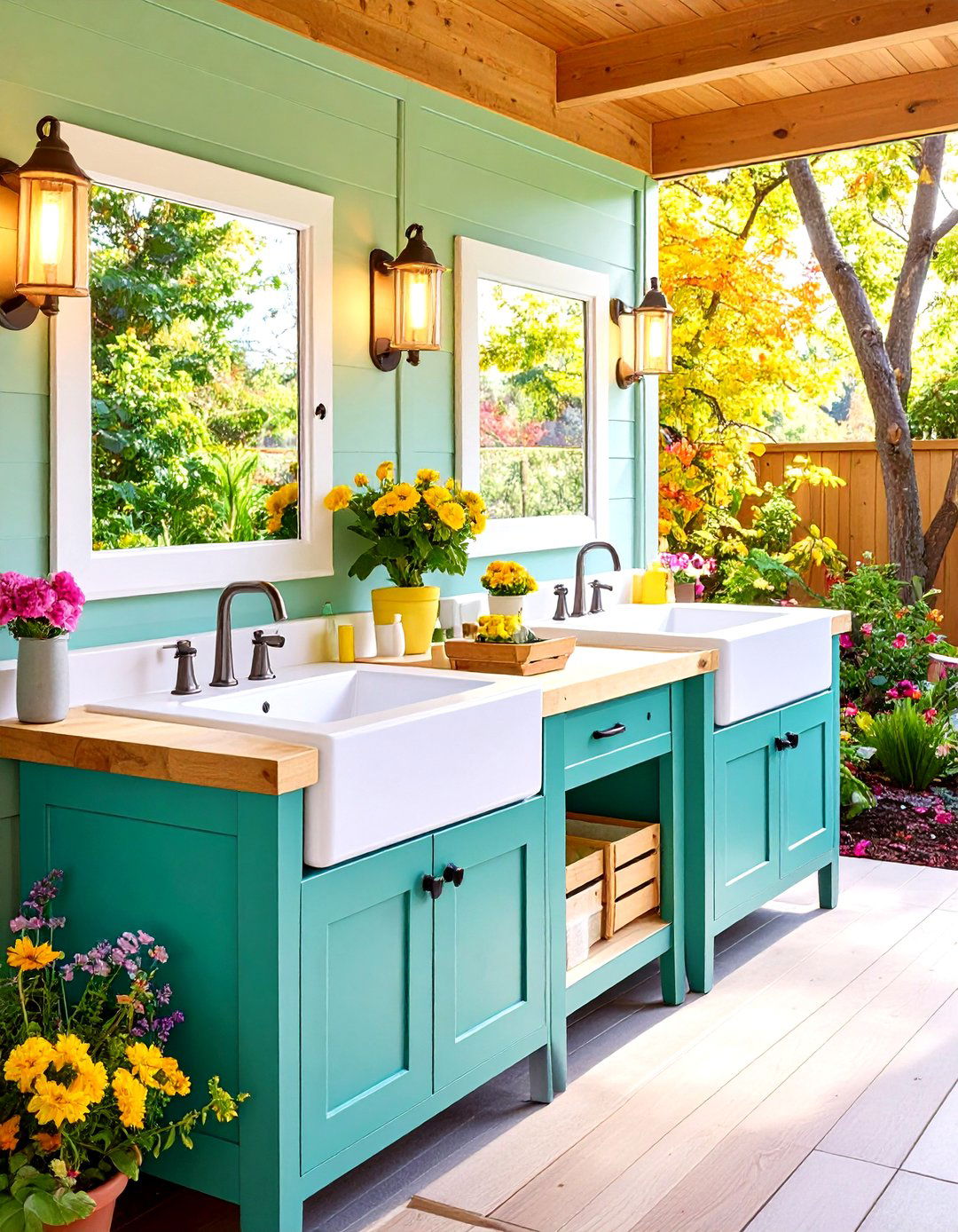 Outdoor Bathroom Dual Purpose Utility Design - 20 Outdoor Bathroom Ideas