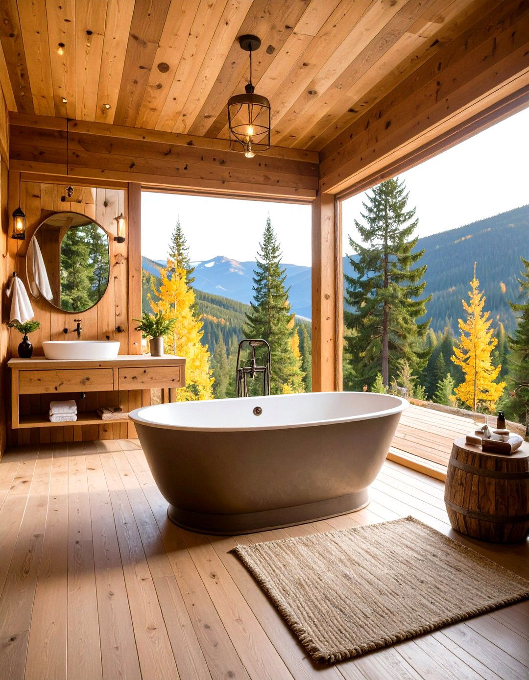 Outdoor Bathroom Rustic Wooden Cabin Style - 20 Outdoor Bathroom Ideas