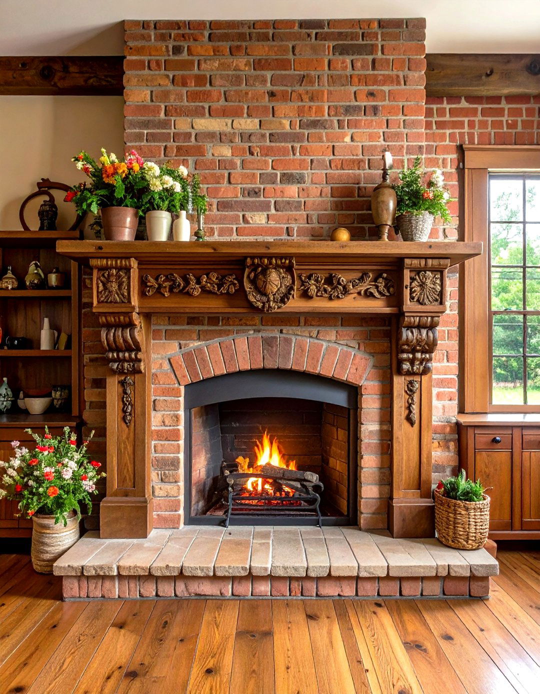 Outdoor Brick Fireplace Extension - 20 Brick Fireplace Ideas