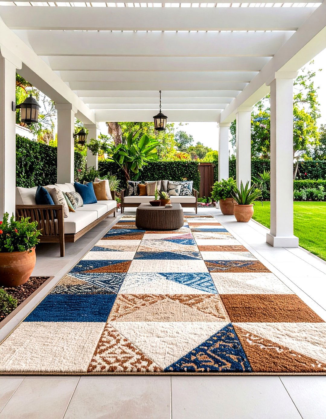 Outdoor Carpet Tile Pergola Flooring - 20 Pergola Flooring Ideas