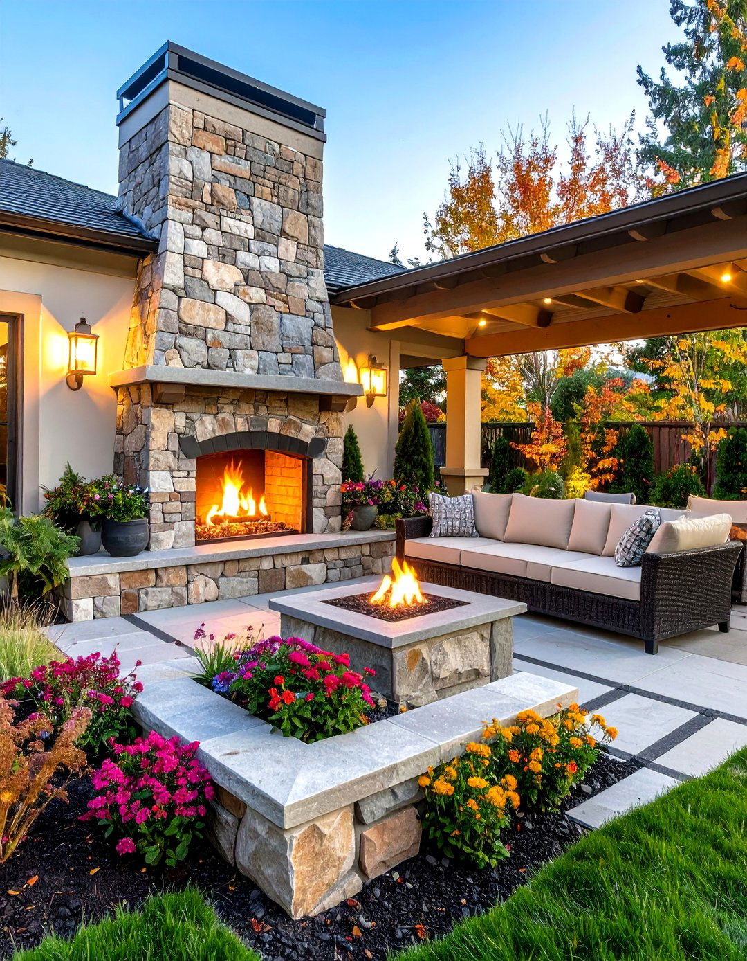 Outdoor Corner Gas Fireplace for Covered Patios - 20 Corner Gas Fireplace Ideas