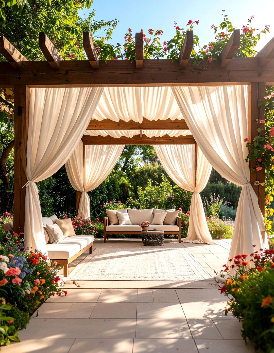 Outdoor Curtain Pergola Shade Design - 20 Pergola Shade Ideas