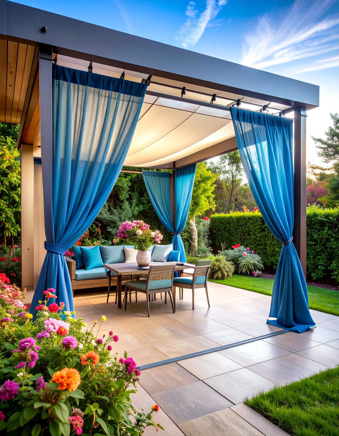 Outdoor Curtain Privacy Screen Enclosures - 20 Outdoor Privacy Screen Ideas