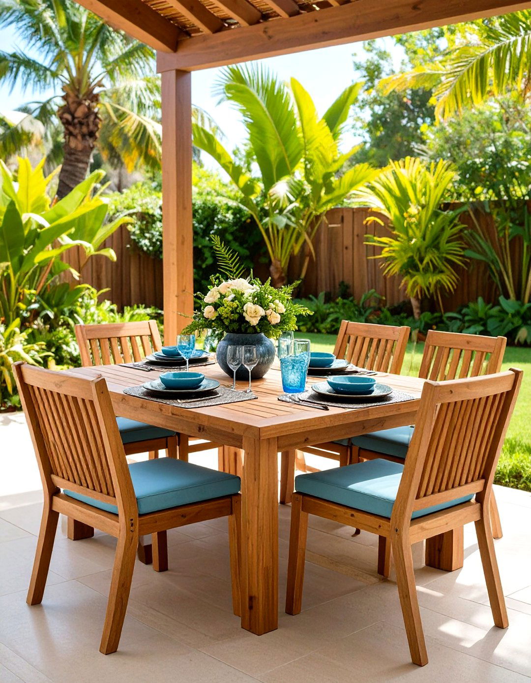 Outdoor Dining Area - 20 Tropical Patio Ideas