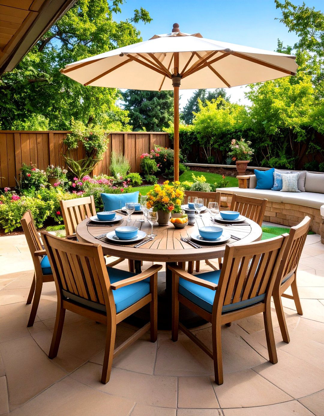 Outdoor Dining Nook - 20 Semi Circle Patio Ideas and Inspiration