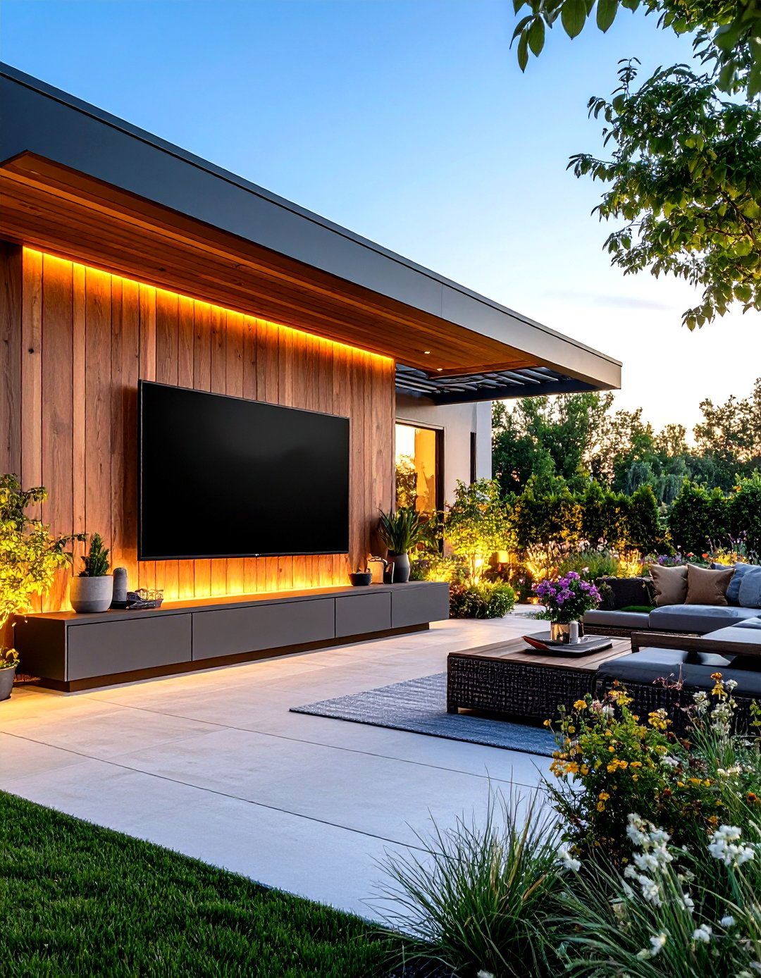 Outdoor Entertainment Wall - 20 Tv Wall Ideas