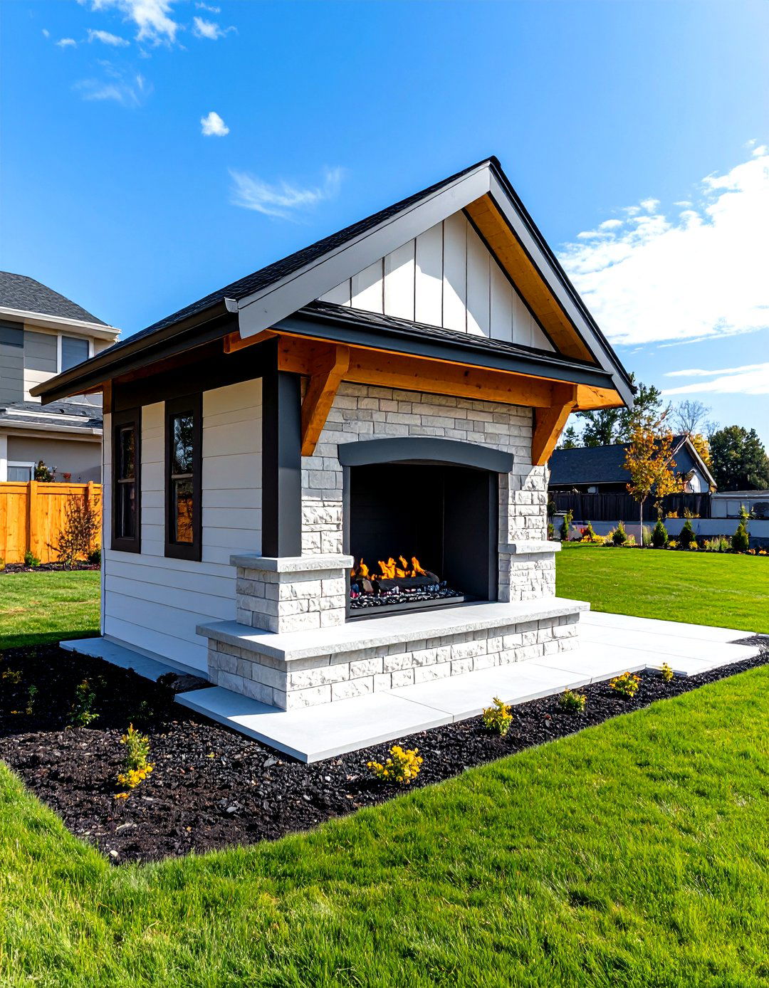Outdoor Fireplace DIY Kit Construction - 20 Outdoor Fireplace Ideas