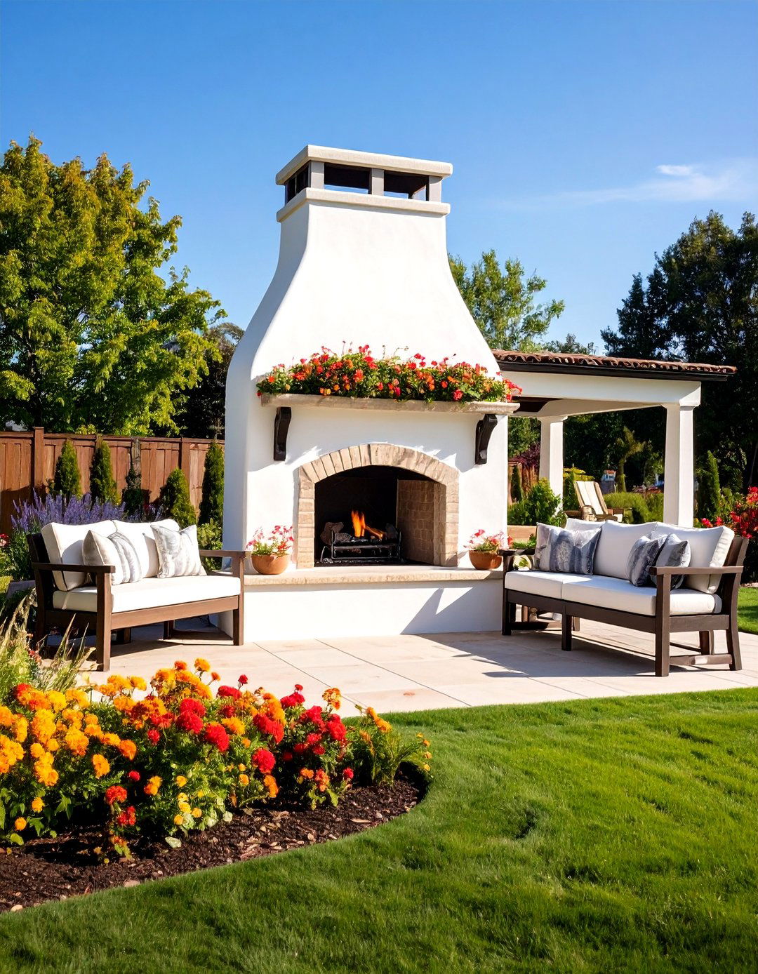 Outdoor Fireplace Garden Focal Point - 20 Garden Focal Point Ideas