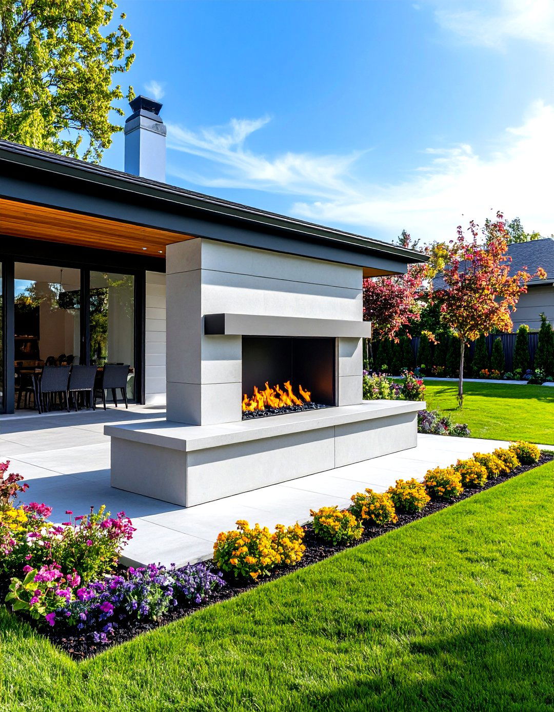 Outdoor Fireplace Linear Gas Contemporary - 20 Outdoor Fireplace Ideas
