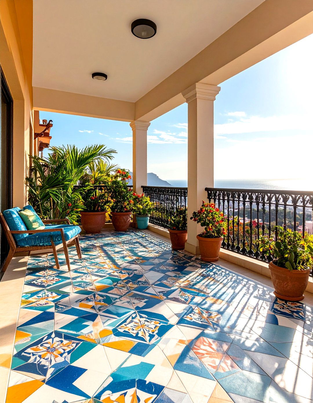 Outdoor Floor Tiles - 20 Second Story Balcony Ideas