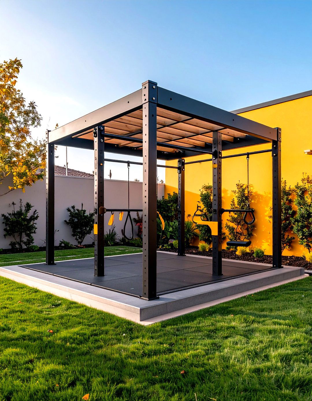 Outdoor Gym Pull Up and Dip Station - 20 Outdoor Gym Ideas
