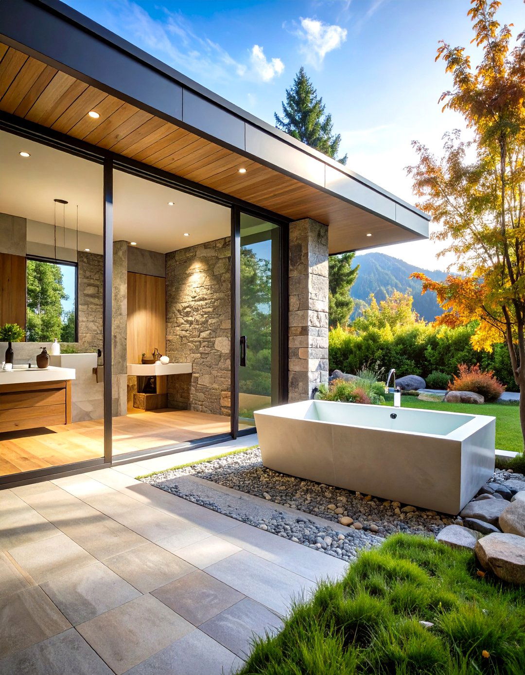 Outdoor Indoor Connection Primary Bathroom - 20 Primary Bathroom Ideas