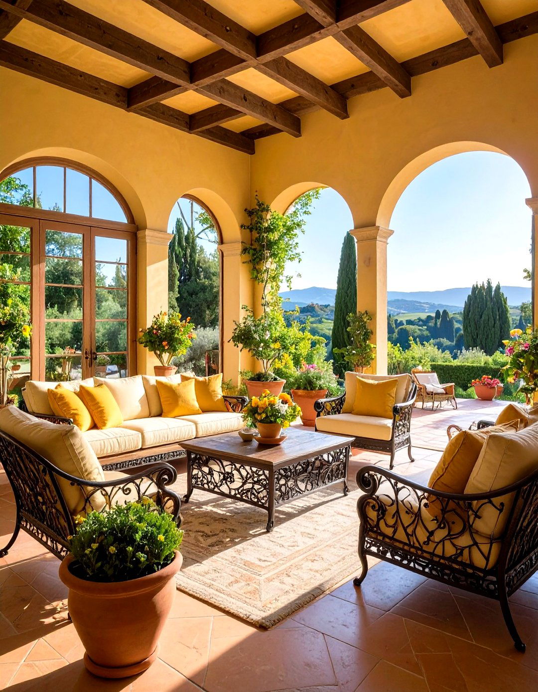 Outdoor Indoor Connection - 20 Tuscan Living Room Ideas