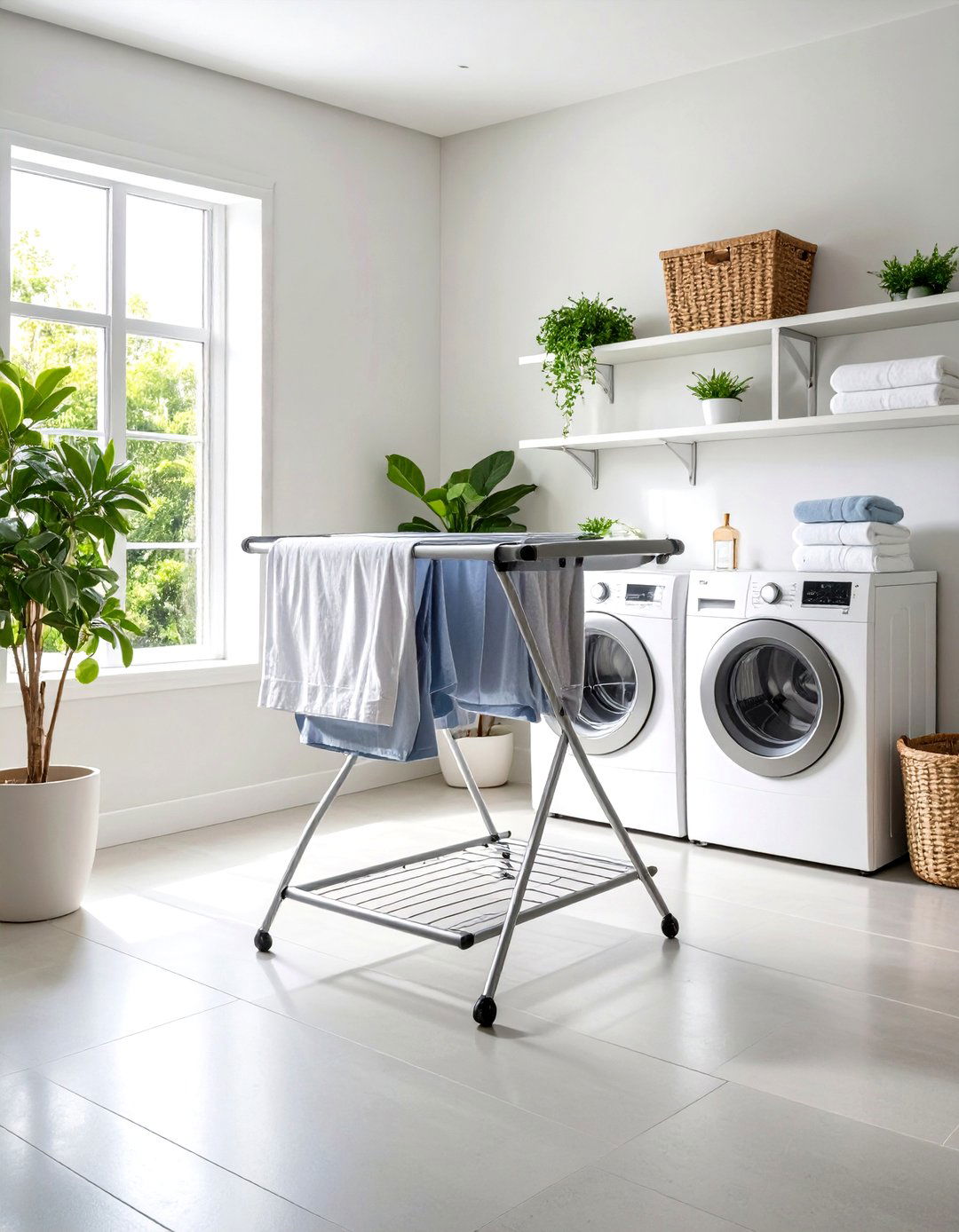 Outdoor Indoor Laundry Room Drying Rack Hybrid - 20 Laundry Room Drying Rack Ideas