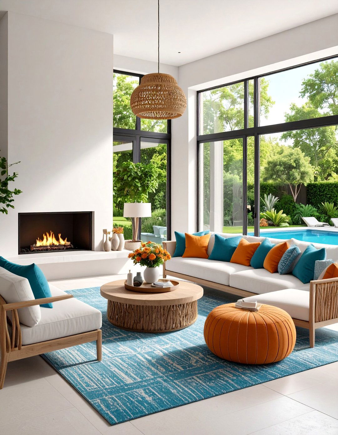 Outdoor Indoor Living Room Fireplace - 20 Living Room Fireplace Ideas